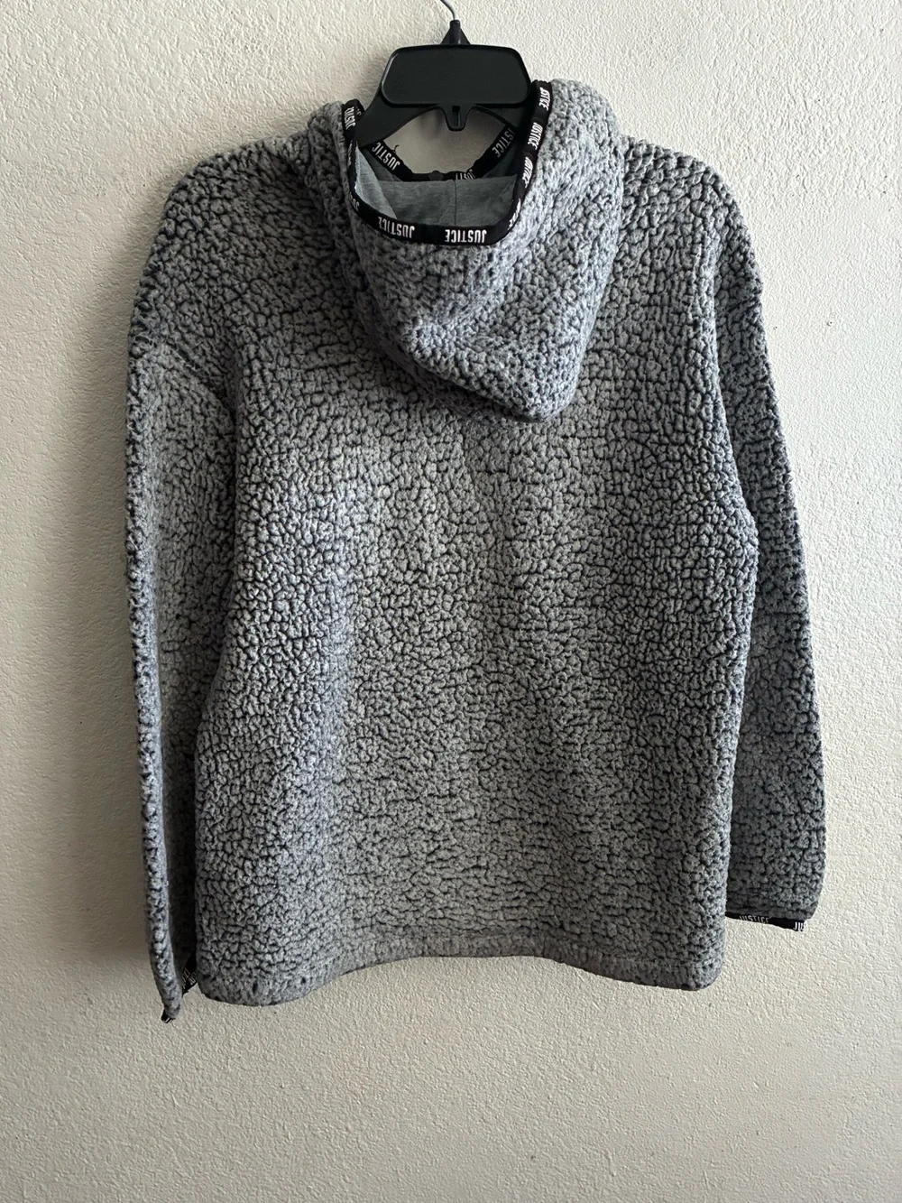 Justice Gray Sherpa Quarter-Zip Pullover Jacket 20 Plus